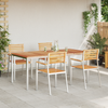 HageSpisestueSett 5 pcs Brun MassivTeakTre