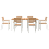 HageSpisestueSett 7 pcs Brun MassivTeakTre