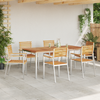 HageSpisestueSett 7 pcs Brun MassivTeakTre