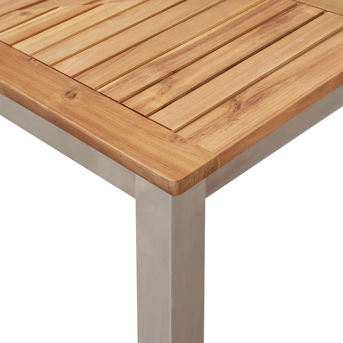 Utendørs spisestue sett 5 pcs Brun Solid akasietre