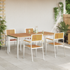 Hage Spisegruppe 5 pcs Brun heltre akasie