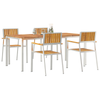 Hage Spisegruppe 5 pcs Brun heltre akasie