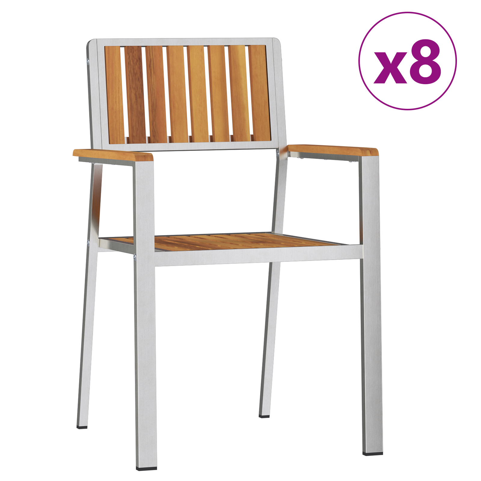 Hage Spisegruppe 9 pcs Brun heltre akasie