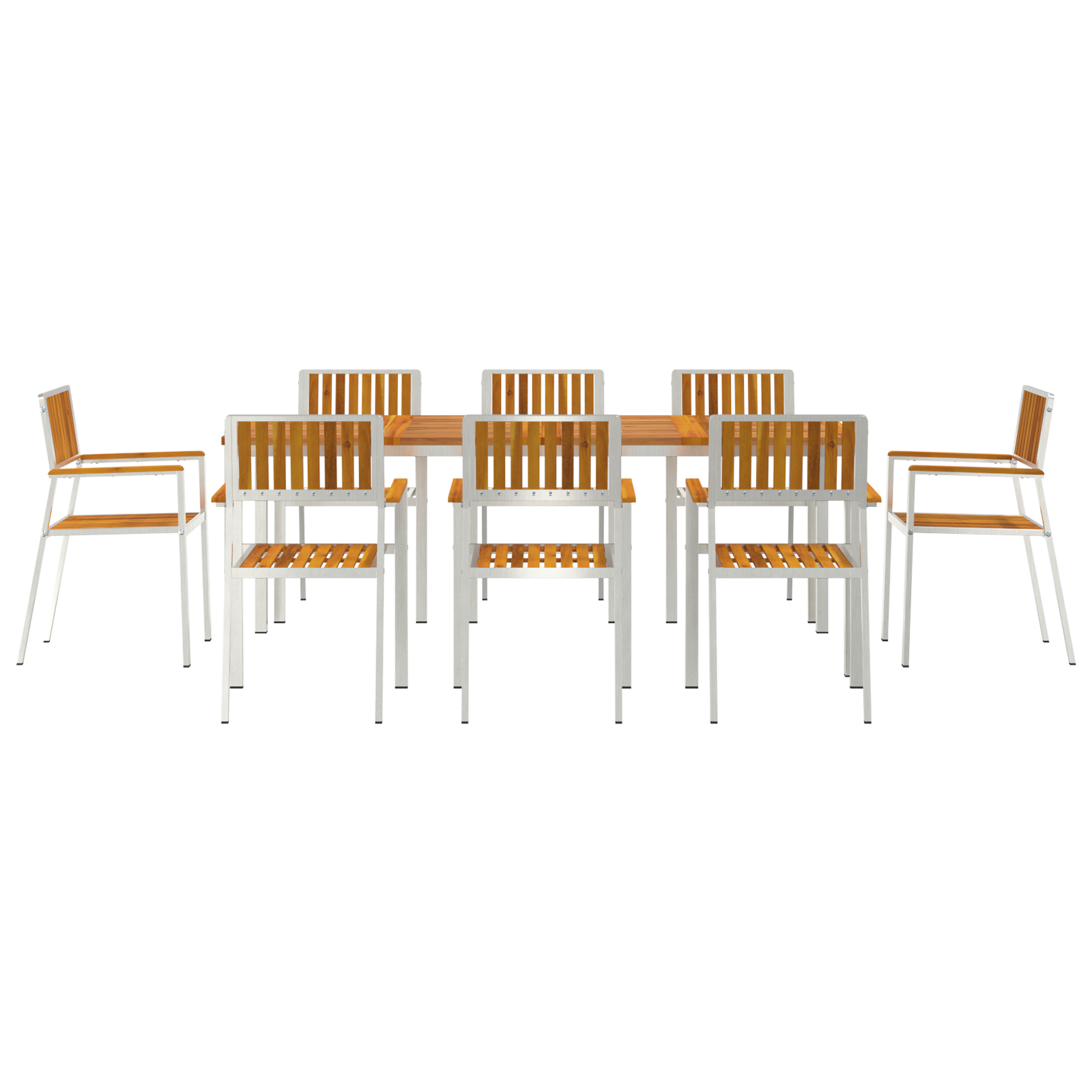Hage Spisegruppe 9 pcs Brun heltre akasie