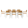 Hage Spisegruppe 9 pcs Brun heltre akasie