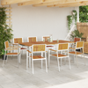 Hage Spisegruppe 9 pcs Brun heltre akasie