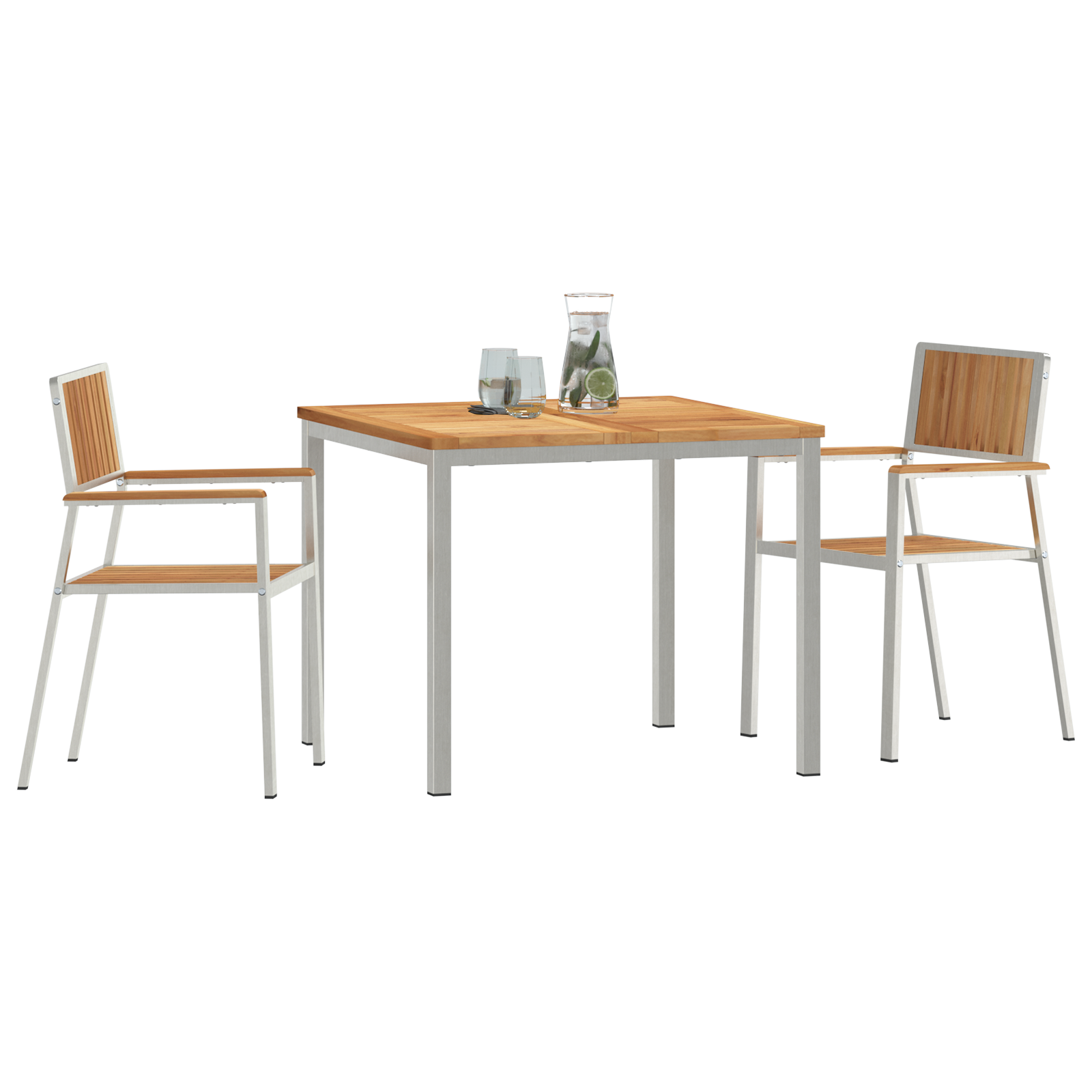 Hage Spisegruppe 3 pcs Brun Heltre teak