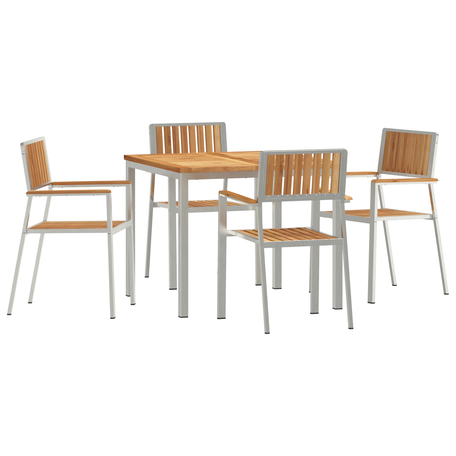 Hage Spisegruppe 5 pcs Brun Heltre teak