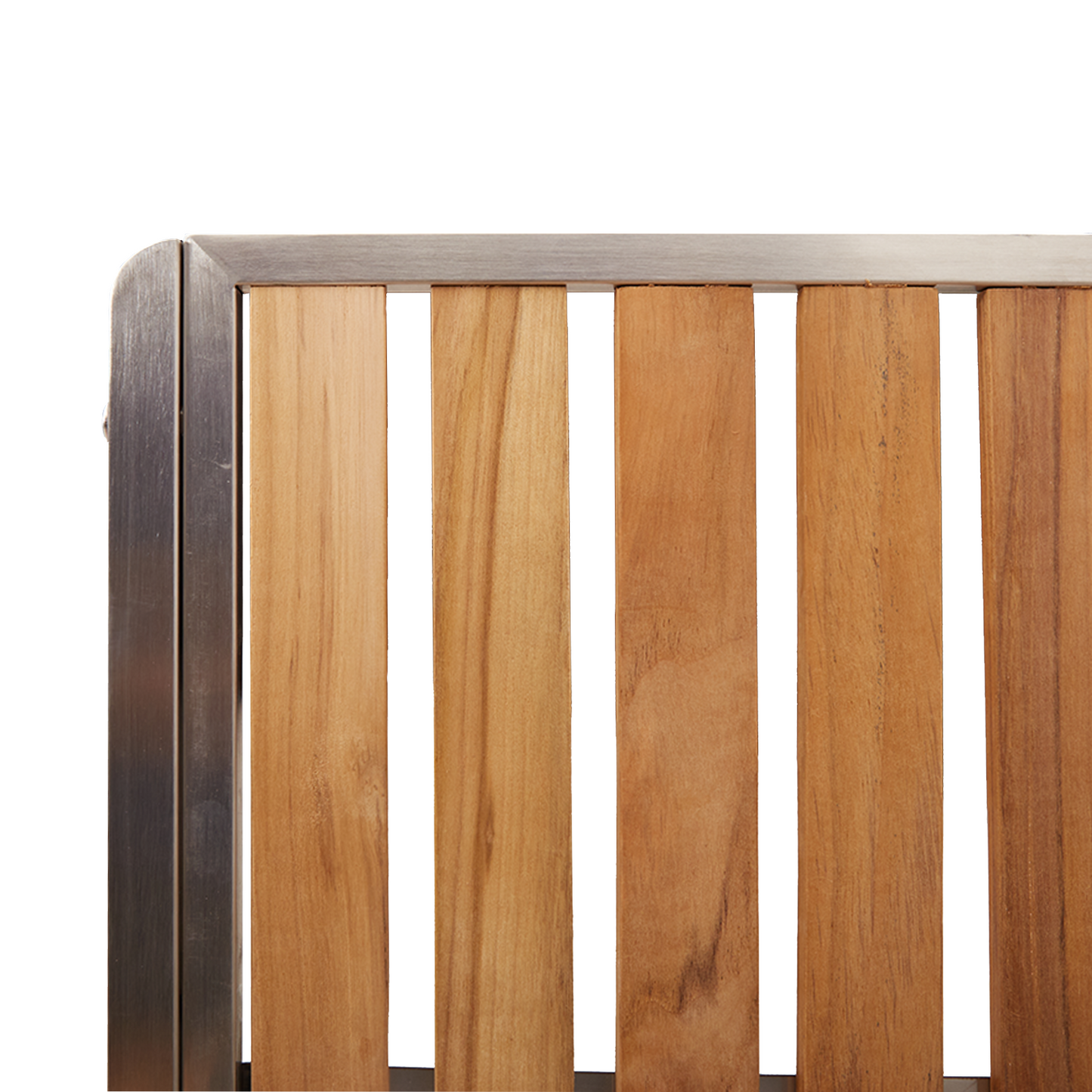 Utendørs spisestue sett 5 pcs Massiv teak og rustfritt stål