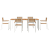 Hage Spisegruppe 7 pcs Brun Heltre teak
