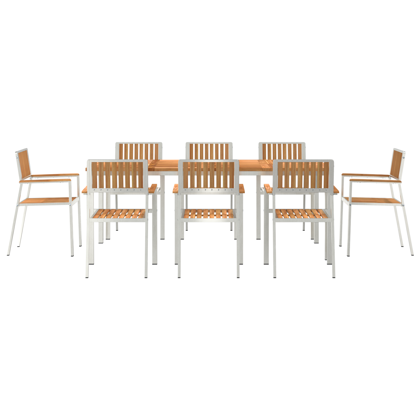 Hage Spisegruppe 9 pcs Brun Heltre teak