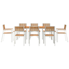 Hage Spisegruppe 9 pcs Brun Heltre teak