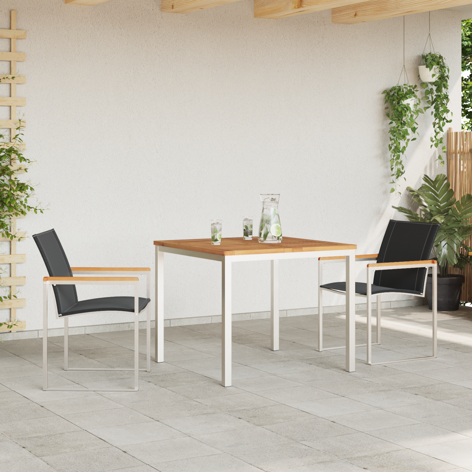 HageSpisestueSett 3 pcs Solid Teaktre