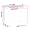 HageSpisestueSett 3 pcs Solid Teaktre