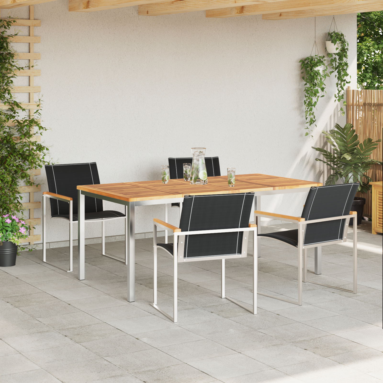 HageSpisestueSett 5 pcs Solid Teaktre
