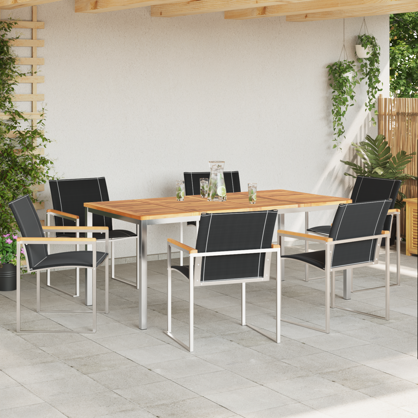 HageSpisestueSett 7 pcs Solid Teaktre