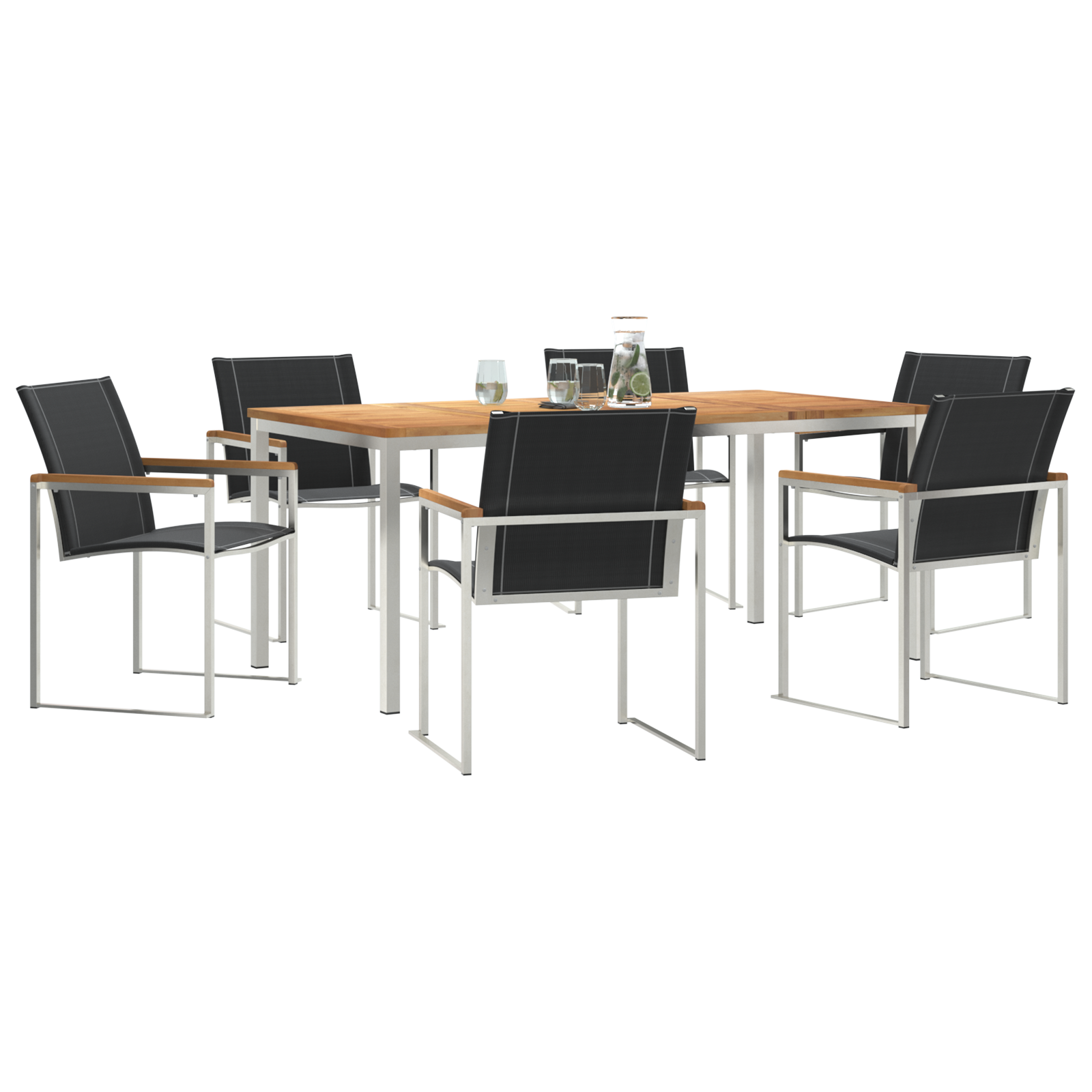 HageSpisestueSett 7 pcs Solid Teaktre
