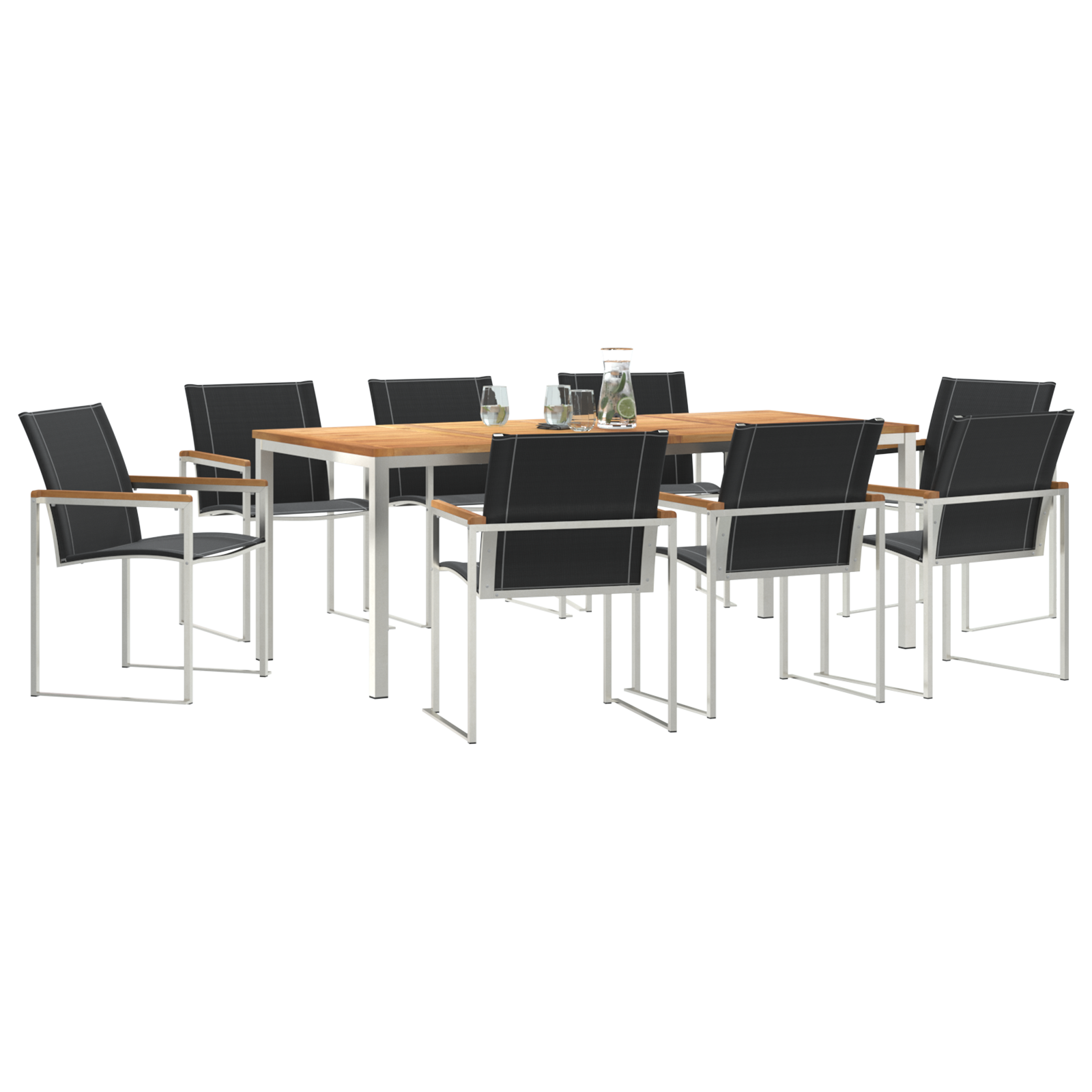 HageSpisestueSett 9 pcs Solid Teaktre