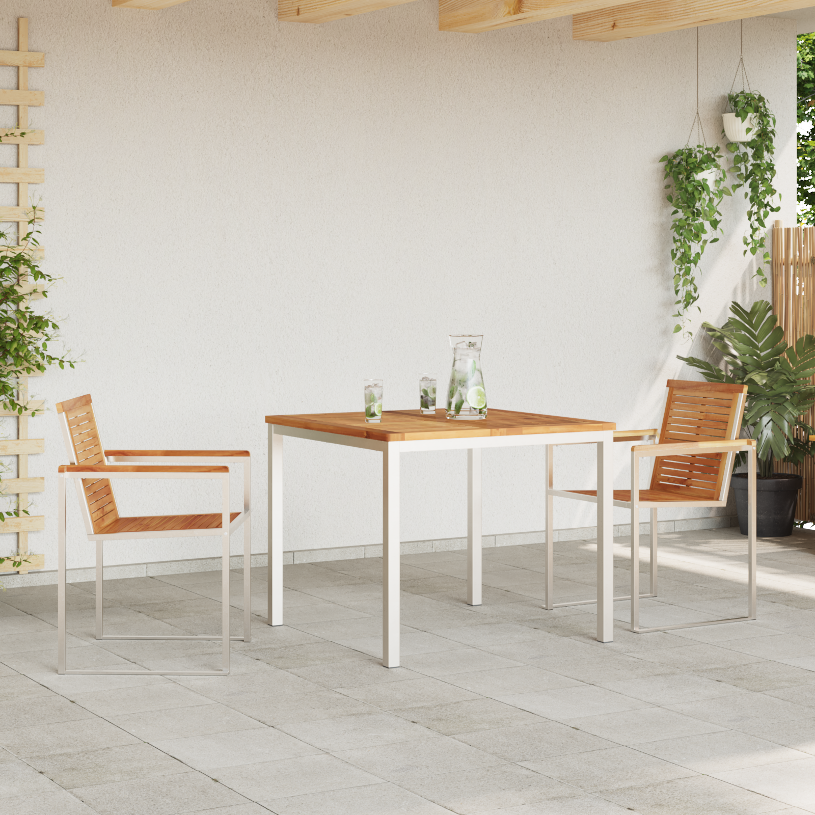 Hage Spisegruppe 3 pcs Massivt teaktre