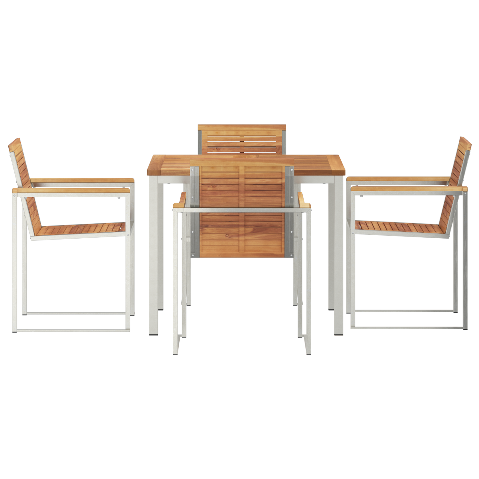 Hage Spisegruppe 5 pcs Massivt teaktre