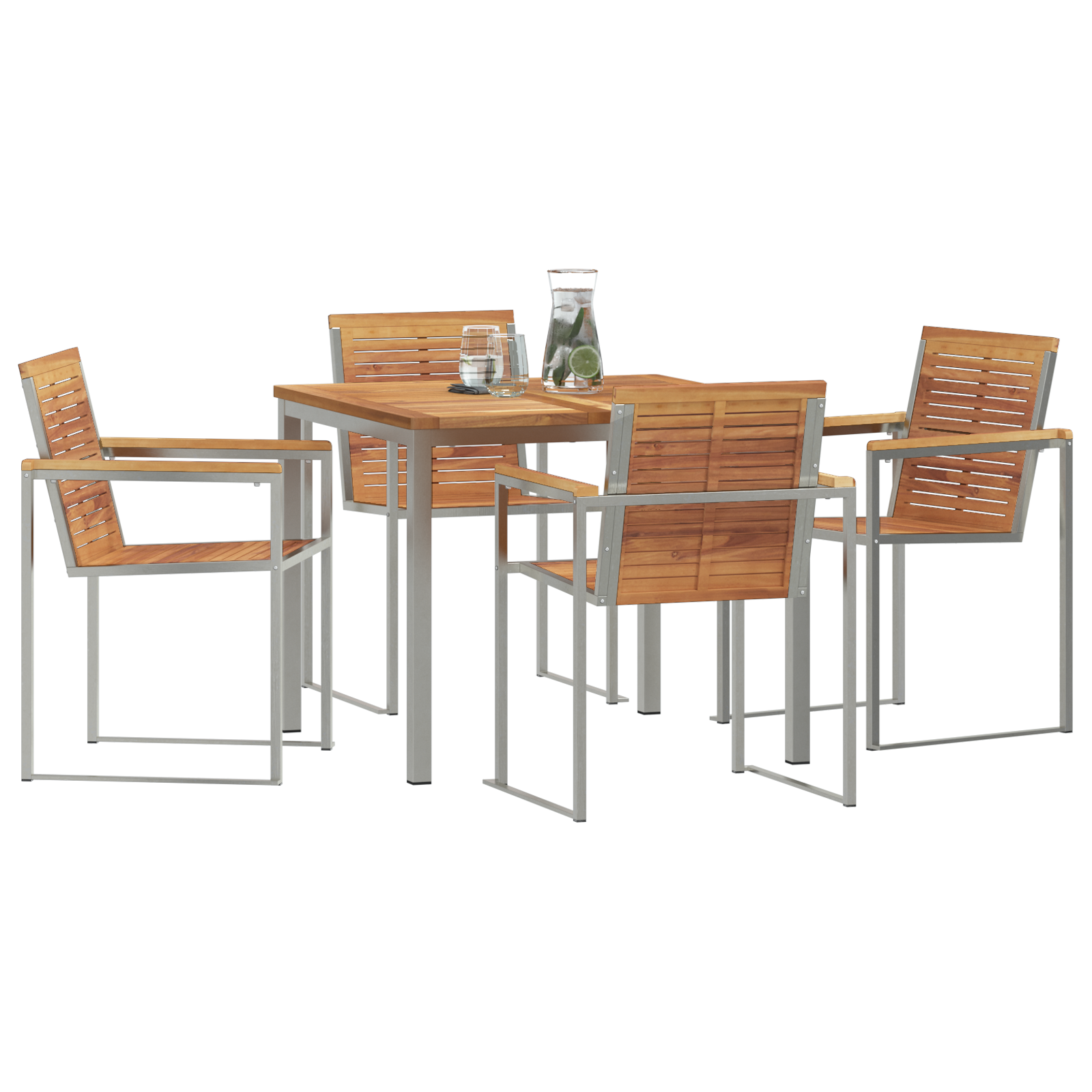 Hage Spisegruppe 5 pcs Massivt teaktre
