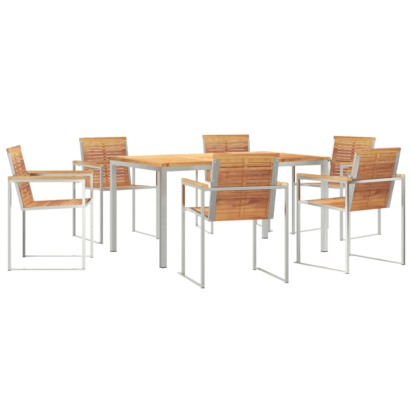 Hage Spisegruppe 7 pcs Massivt teaktre