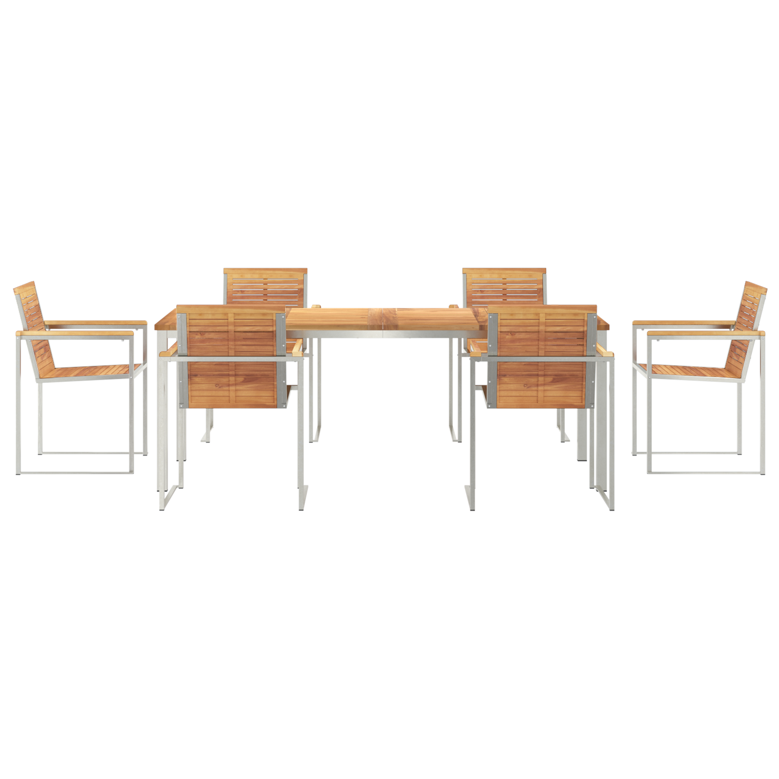Hage Spisegruppe 7 pcs Massivt teaktre