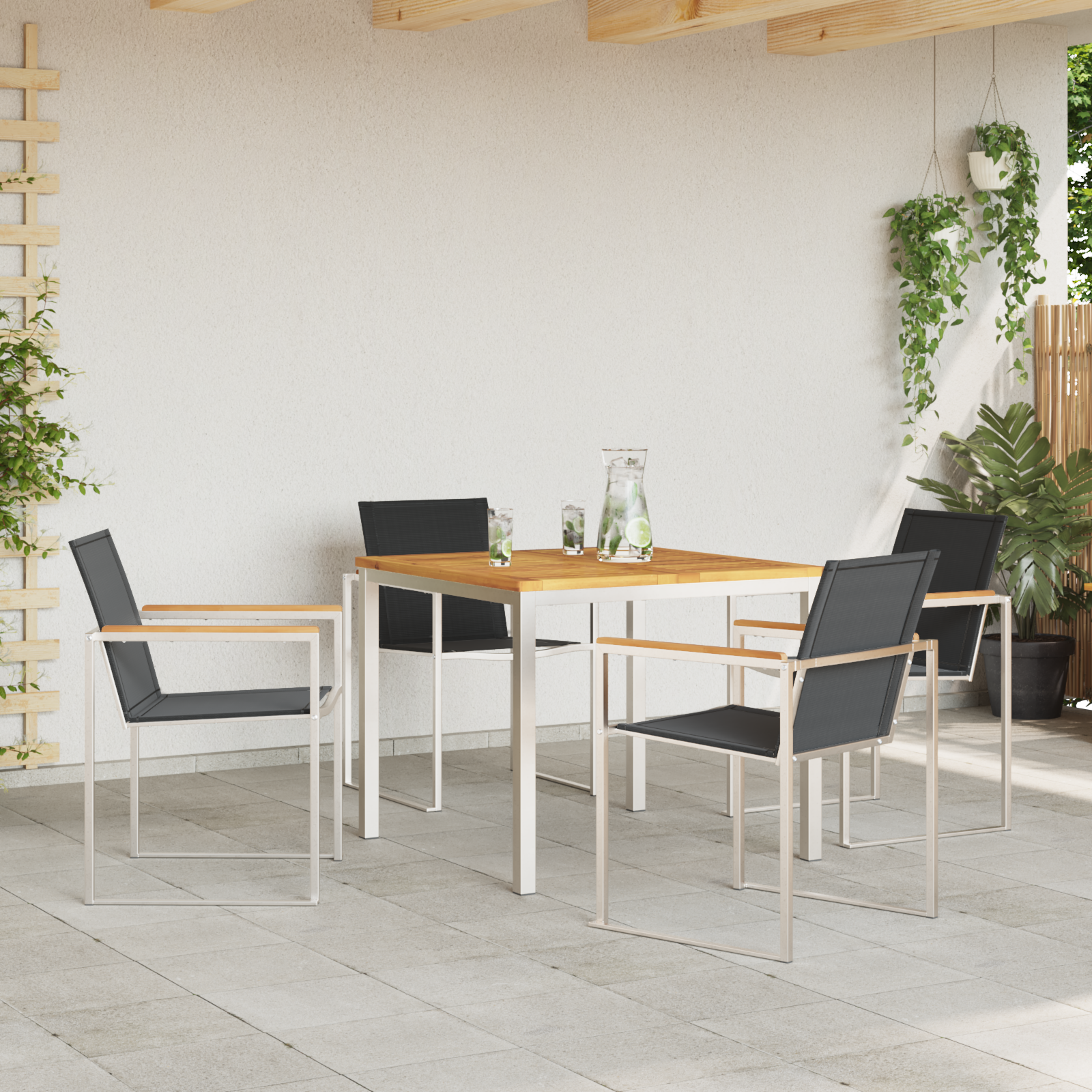 HageSpisestueSett 5 pcs Solid Teaktre