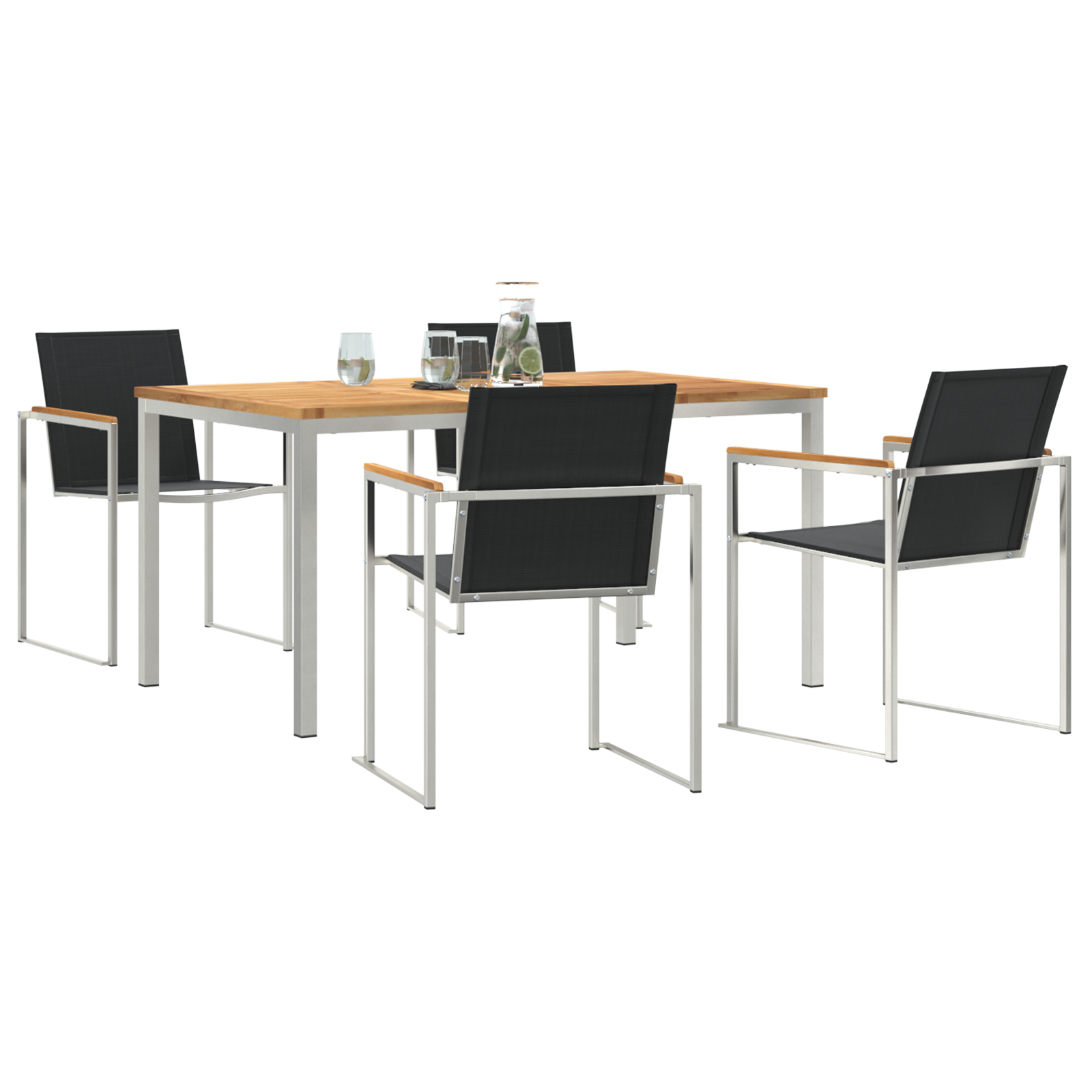HageSpisestueSett 5 pcs Solid Teaktre