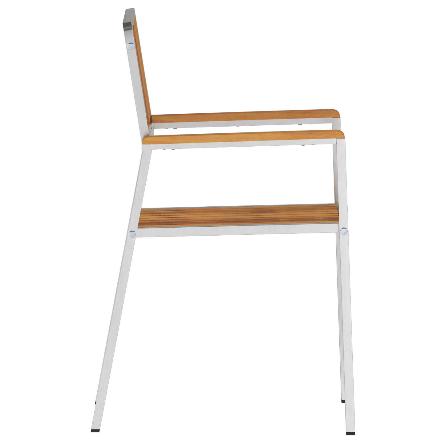 Hage Stol 8 pcs Massiv akasie tre og rustfritt stål