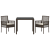 Hage Spisegruppe 3 pcs Brun Poly rattan