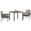 Hage Spisegruppe 3 pcs Brun Poly rattan