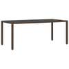 Hage Spisegruppe 9 pcs Brun Poly rattan