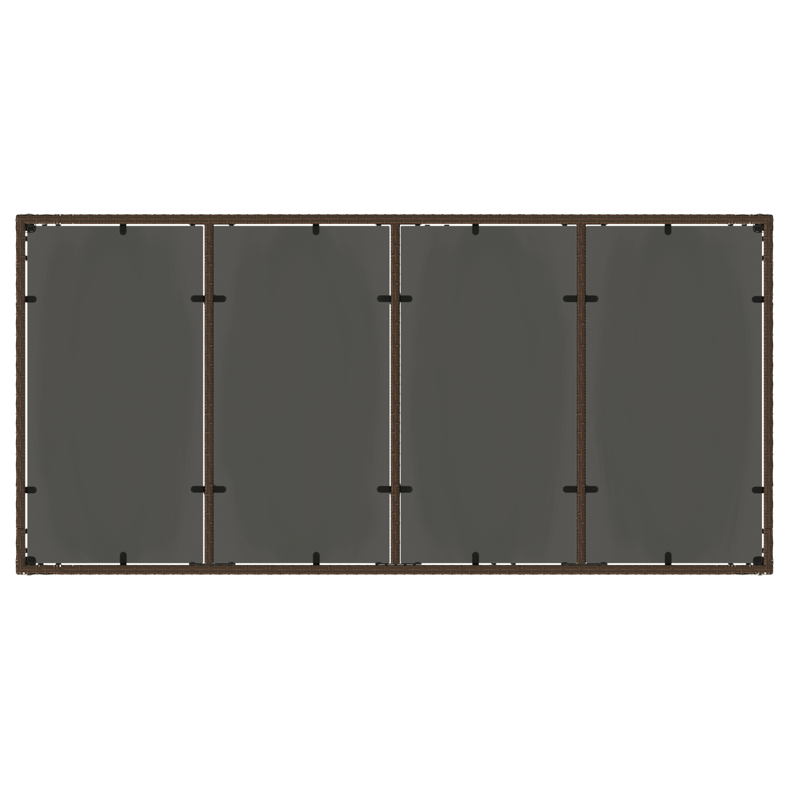 Hage Spisegruppe 9 pcs Brun Poly rattan