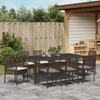 Hage Spisegruppe 9 pcs Brun Poly rattan