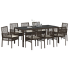 Hage Spisegruppe 9 pcs Brun Poly rattan