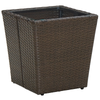 Hage Bistro Sett 3 pcs Brun Poly rattan