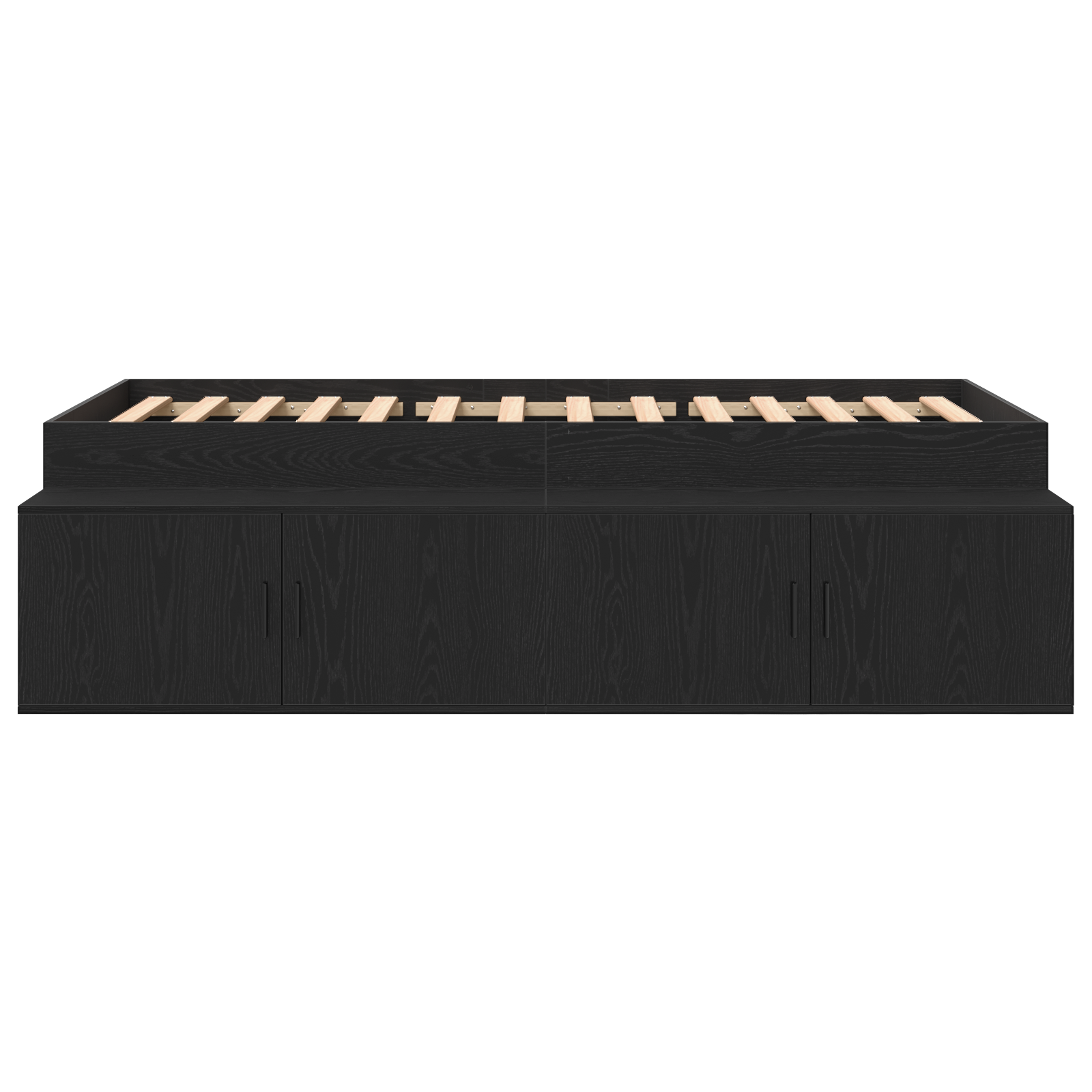 Sengestamme med skuff Svart Eik 100 x 200 cm Konstruert tre