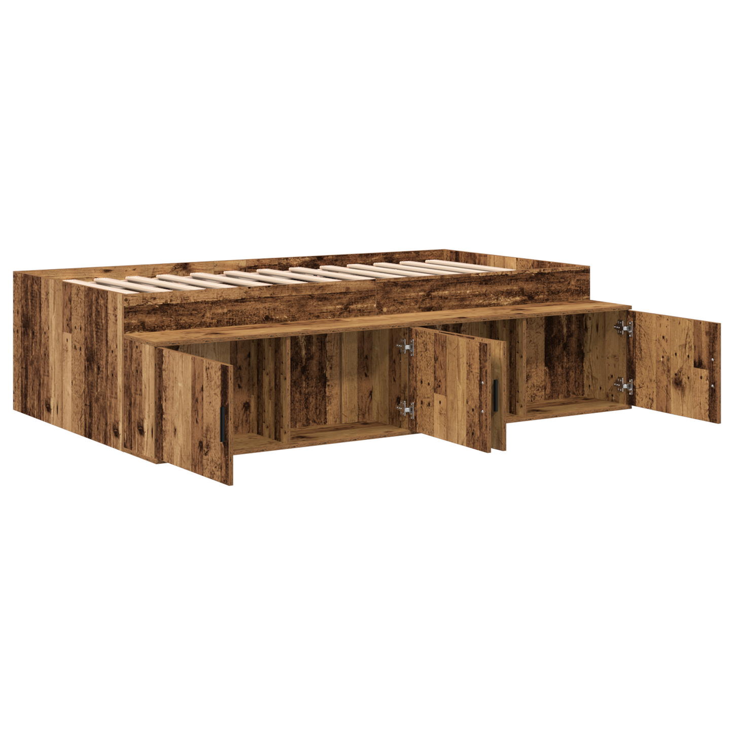 Sengestamme med skuff Gamle tre 90 x 200 cm Konstruert tre