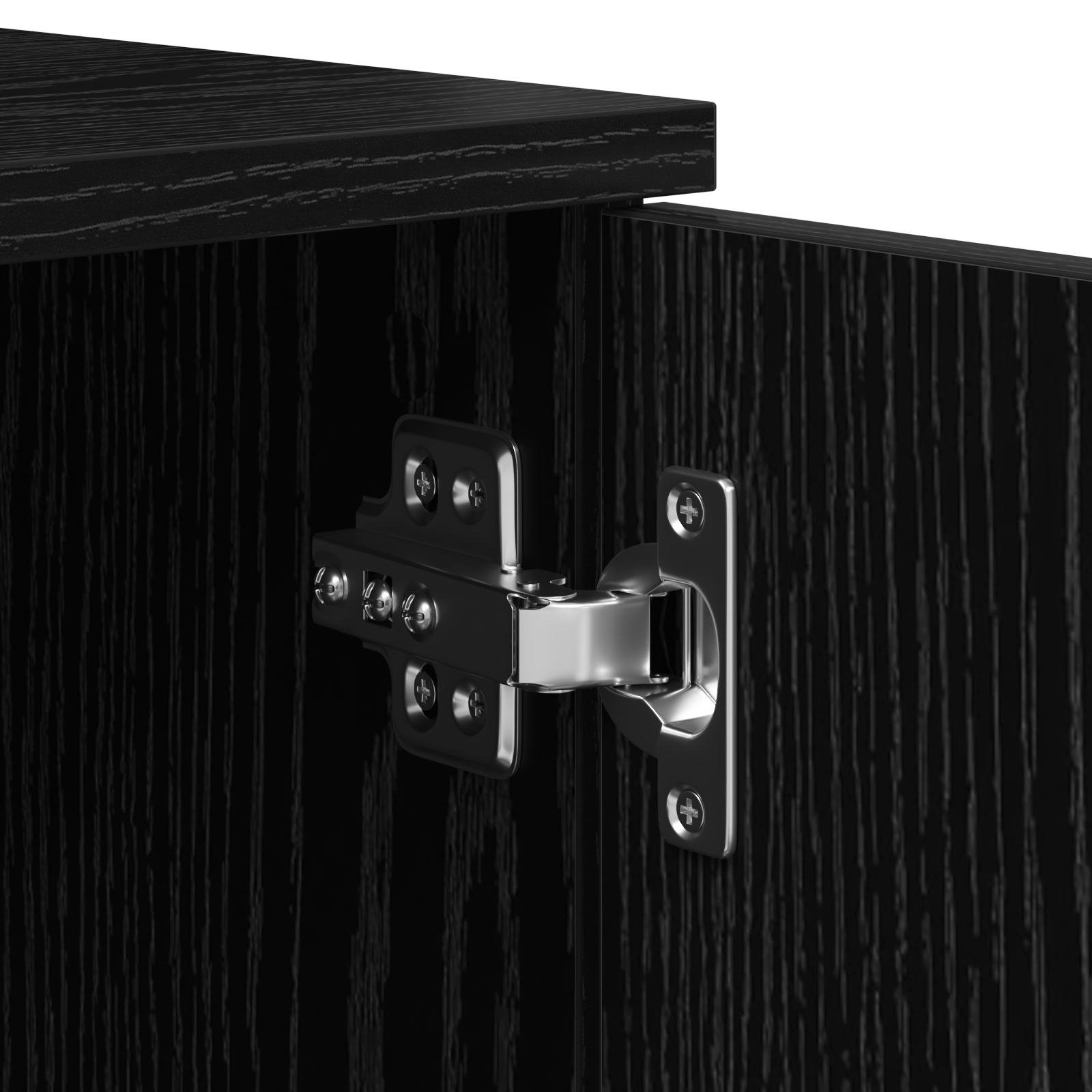 Sengestamme med skuff Svart Eik 80 x 200 cm Konstruert tre