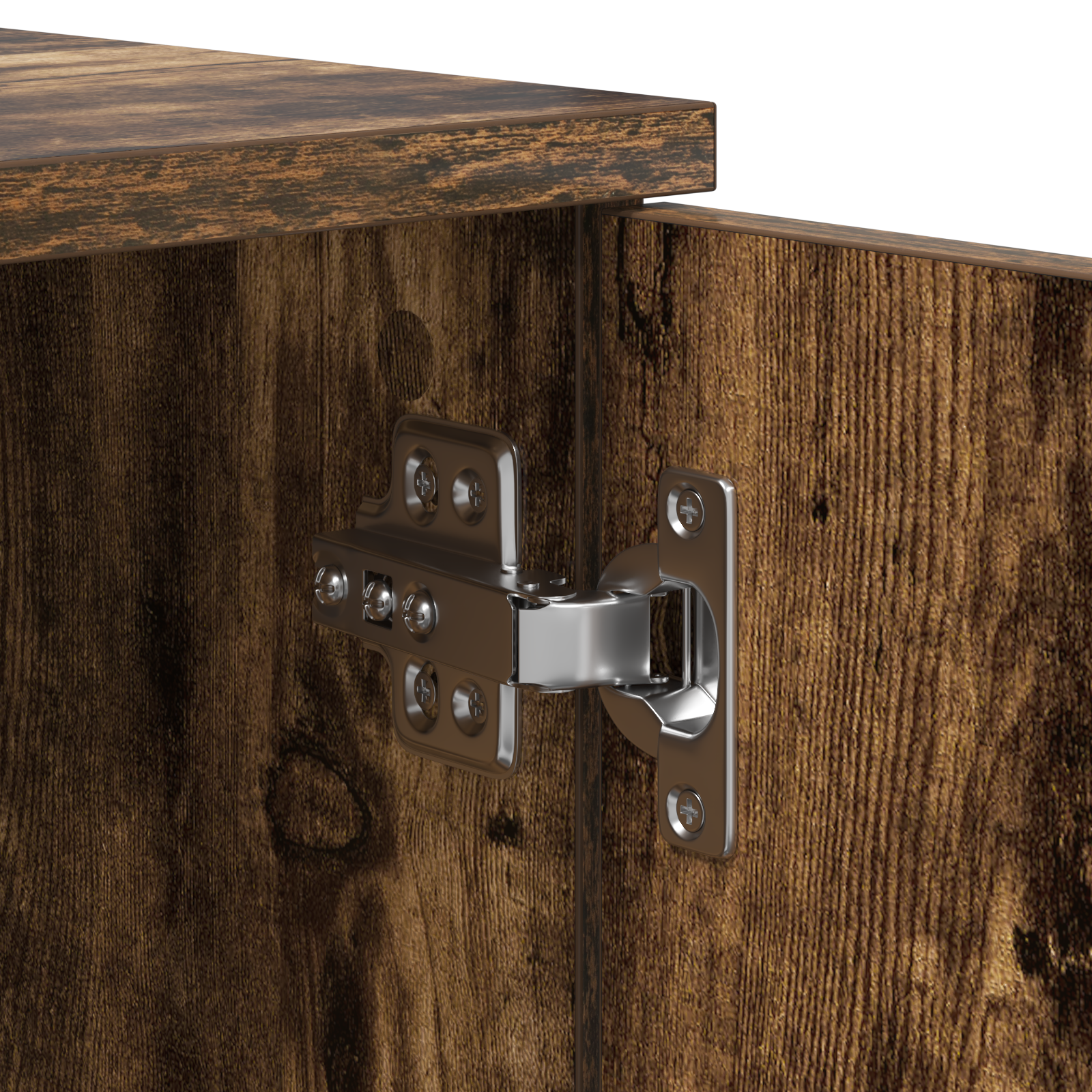 Sengestamme med skuff Røkt eik 80 x 200 cm Konstruert tre