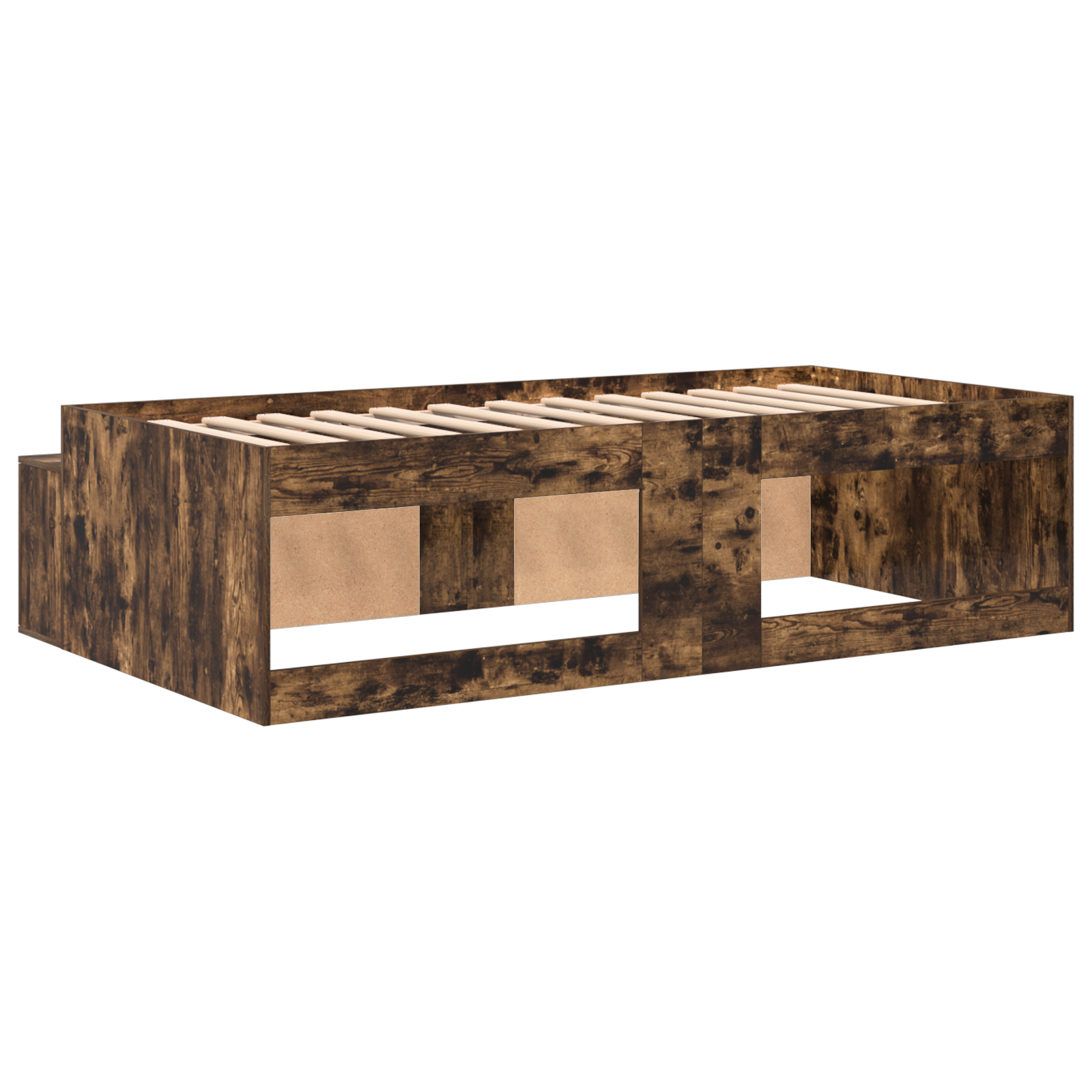 Sengestamme med skuff Røkt eik 80 x 200 cm Konstruert tre