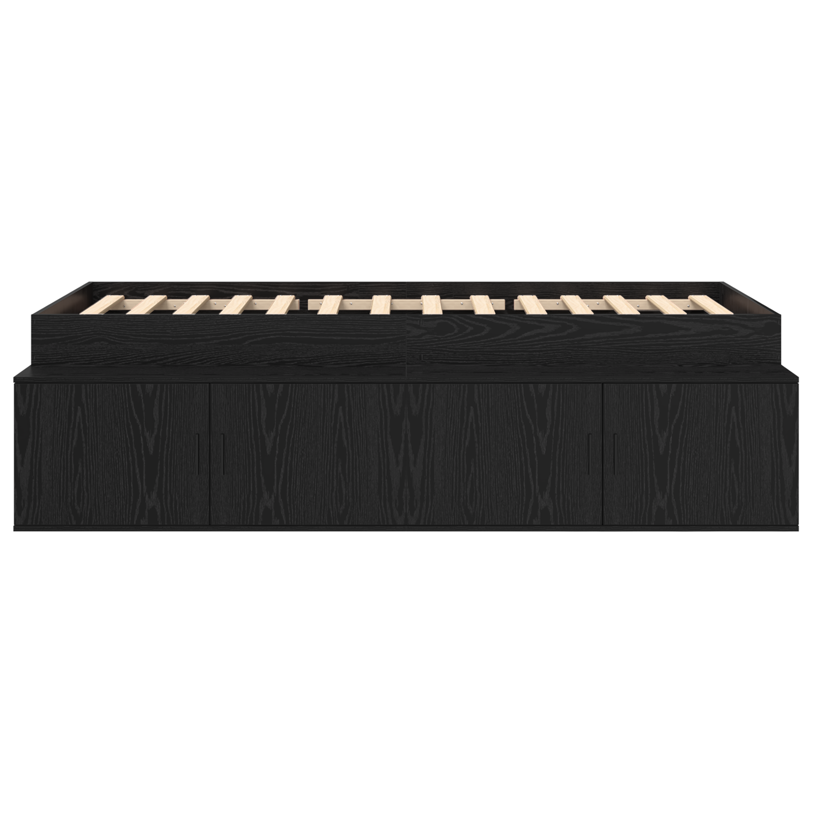 Sengestamme med skuff Svart Eik 90 x 190 cm Konstruert tre