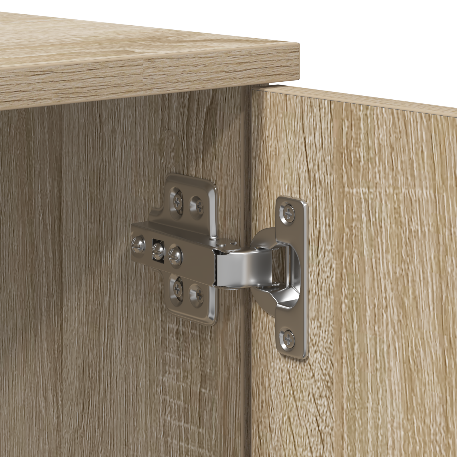 Seng med lagring Sonoma eik 90 x 190 cm Konstruert tre