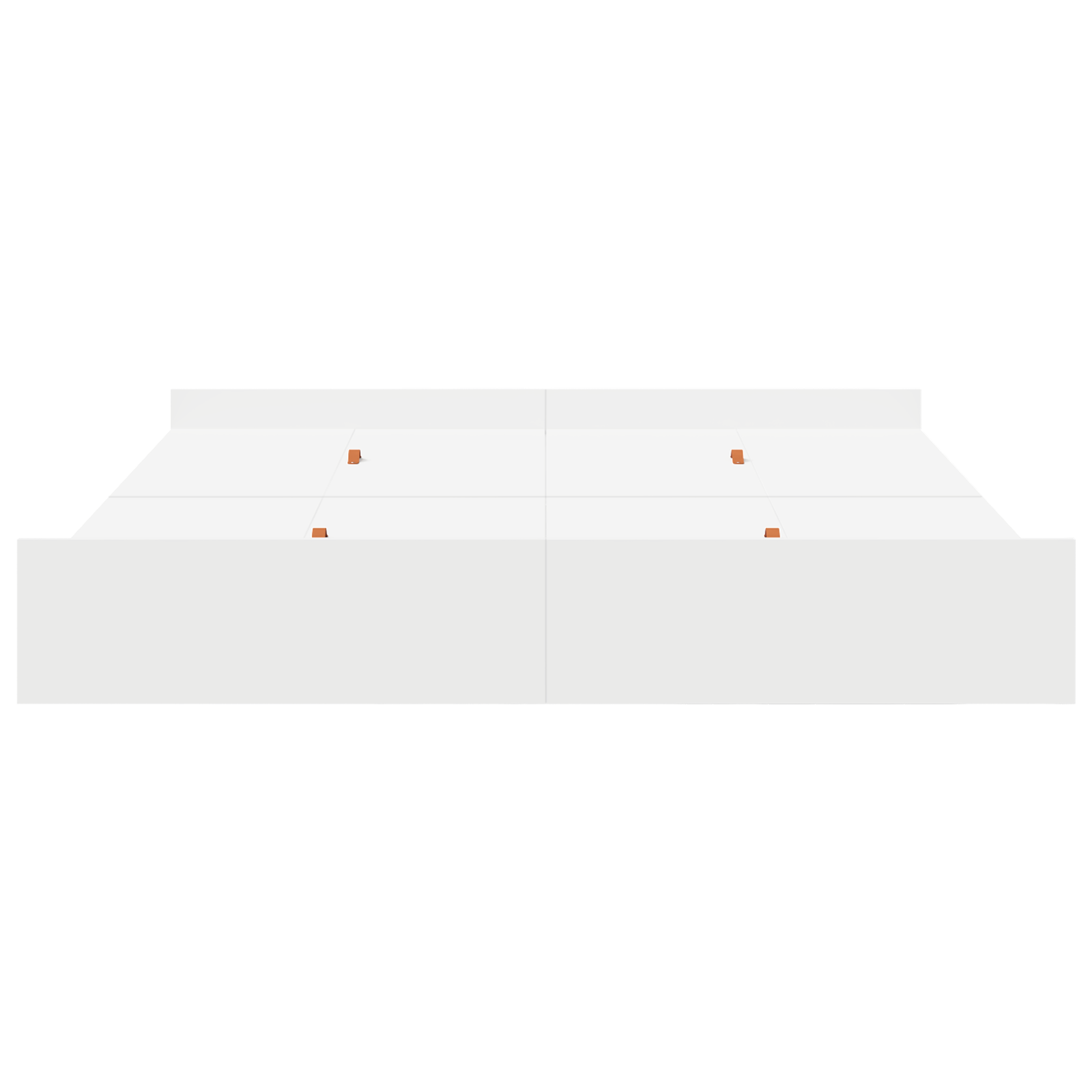 Seng med lagring med skuff Hvit 200 x 200 cm Konstruert tre