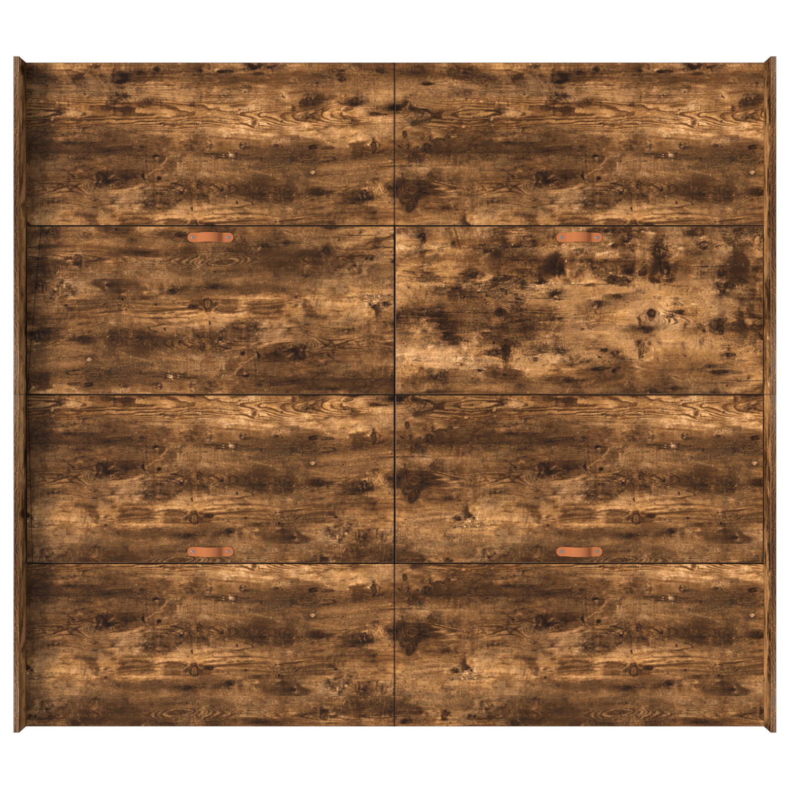 Seng med lagring med skuff Røkt eik 200 x 200 cm Konstruert tre