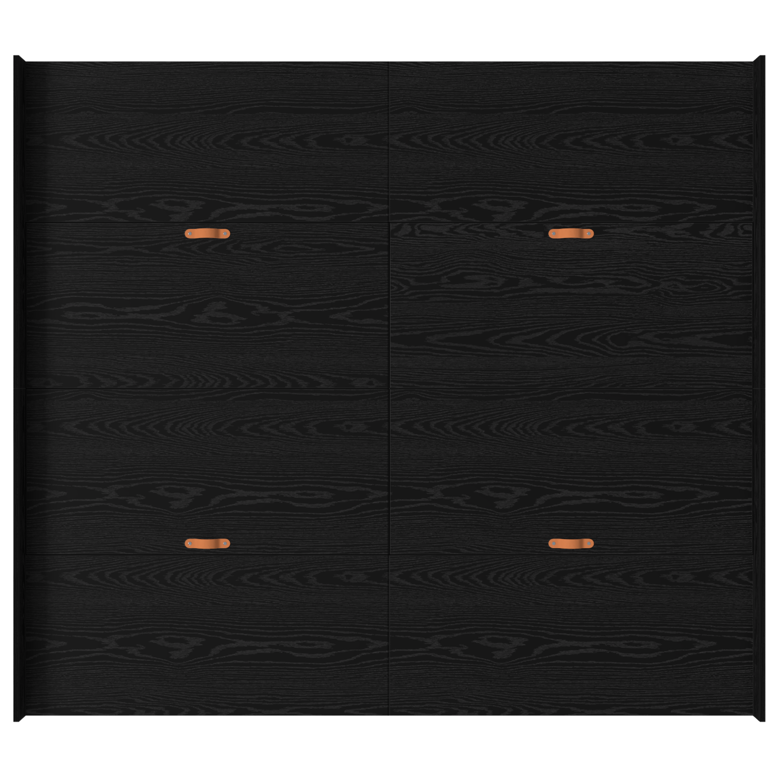 Seng med lagring Svart Eik 180 x 200 cm Konstruert tre