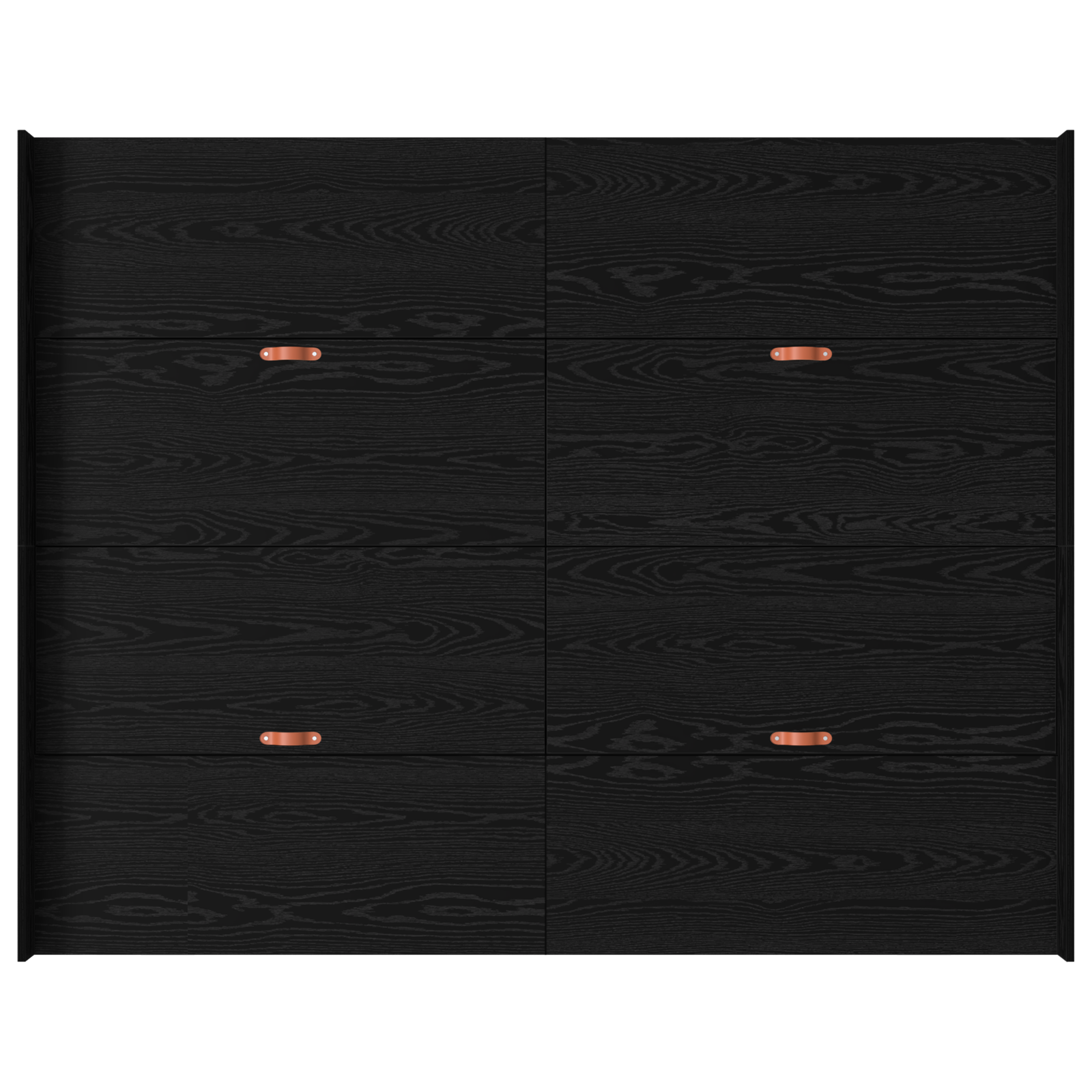 Seng med lagring Svart Eik 160 x 200 cm Konstruert tre