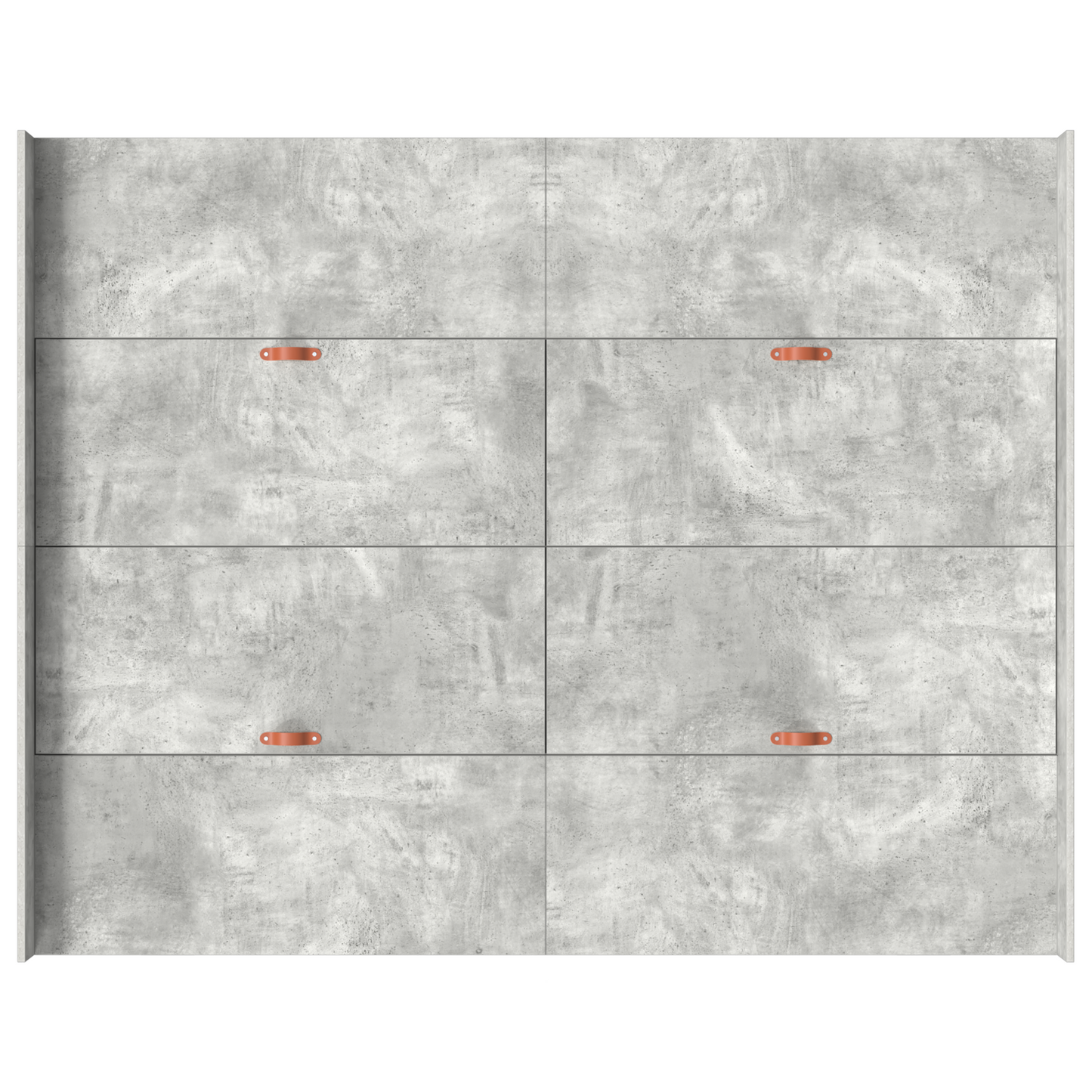 Seng med lagring Betonggrå 150 x 200 cm Konstruert tre