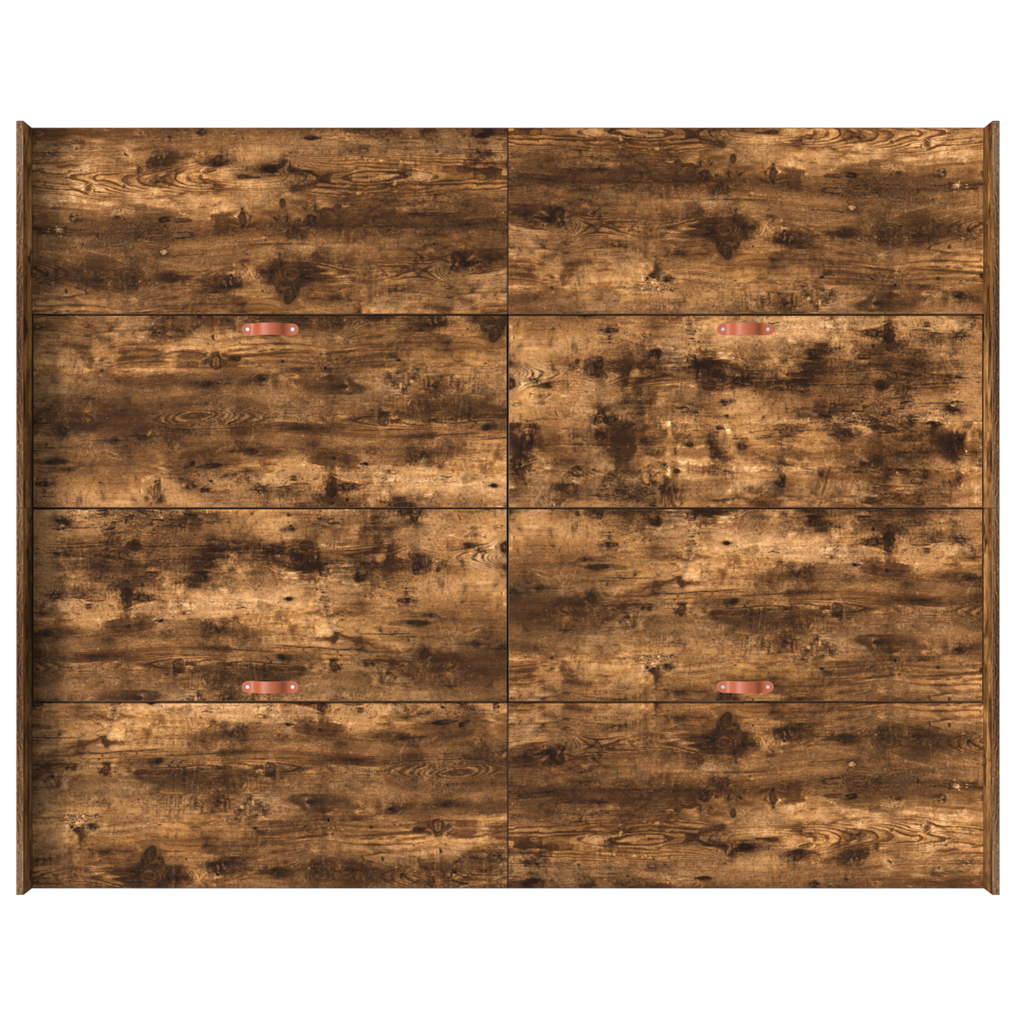 Seng med lagring med skuff Røkt eik 150 x 200 cm Konstruert tre
